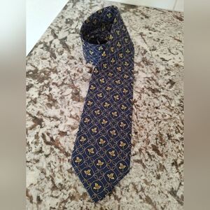 Burberry blue floral silk tie